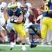 Michigan wide receiver Drew Dileo runs the ball against Central Michigan during the first half at Michigan Stadium on Saturday, August 31, 2013. Melanie Maxwell | AnnArbor.com